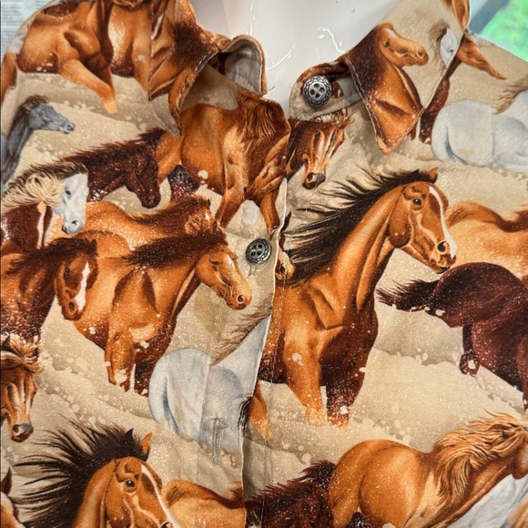 Panhandle Slim Wild Horse Print Shirt - Brown and Tan - Picture 2 of 2